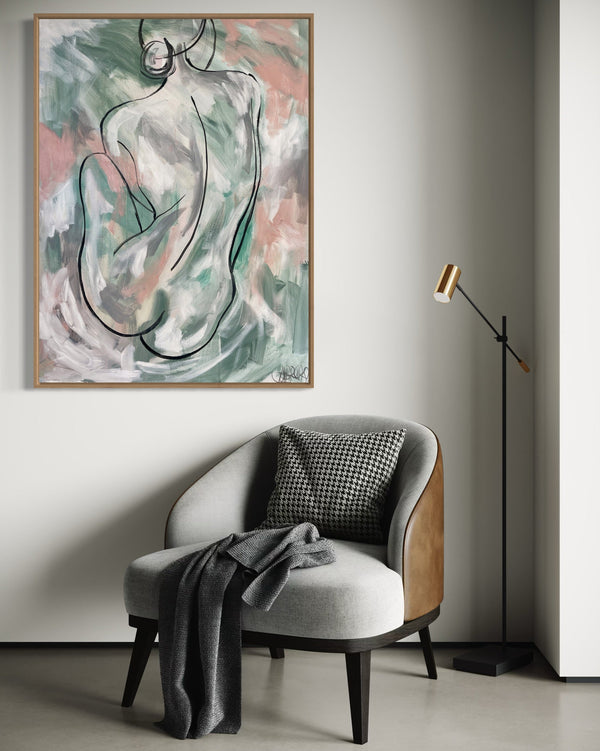 Blush pose-Original on gallery canvas 75 x100 Cm