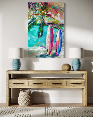 60x90 cm - Paradise Palms - original on gallery canvas