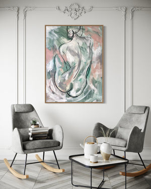 Blush pose-Original on gallery canvas 75 x100 Cm