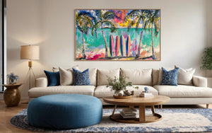 Island time - original on gallery canvas 90x150  cm
