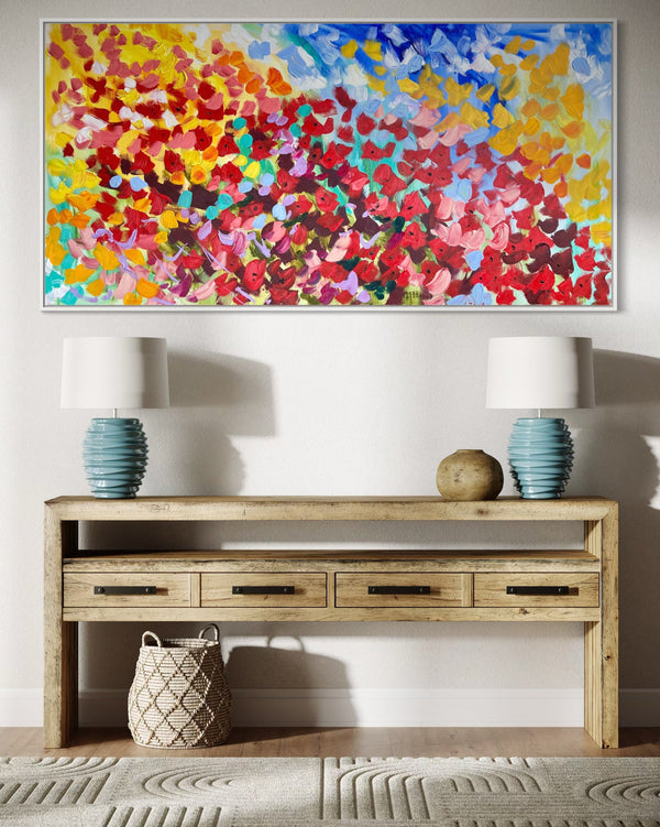 Spring Flourish -Original on gallery canvas -75x150 Cm