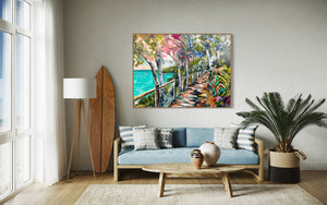 Endless Summer -noosa national park -Original on Belgian linen  90x120  Cm