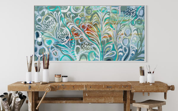 Delicate reef- 60x120 cm original on gallery canvas