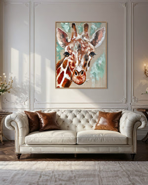 Jem - original on Belgian linen  - 75x100 Cm