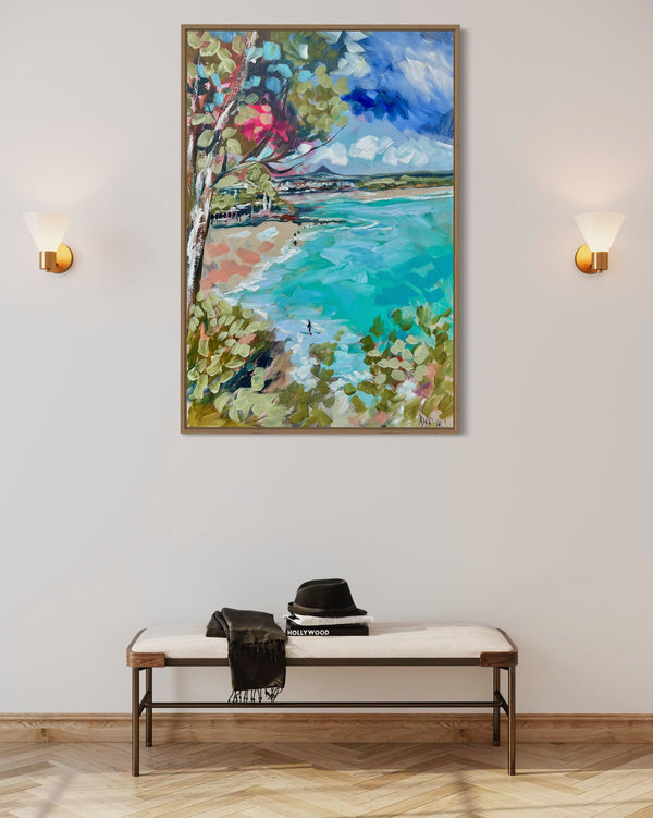 Tranquil shore - little Cove Noosa 60x90cm - original on Belgian linen