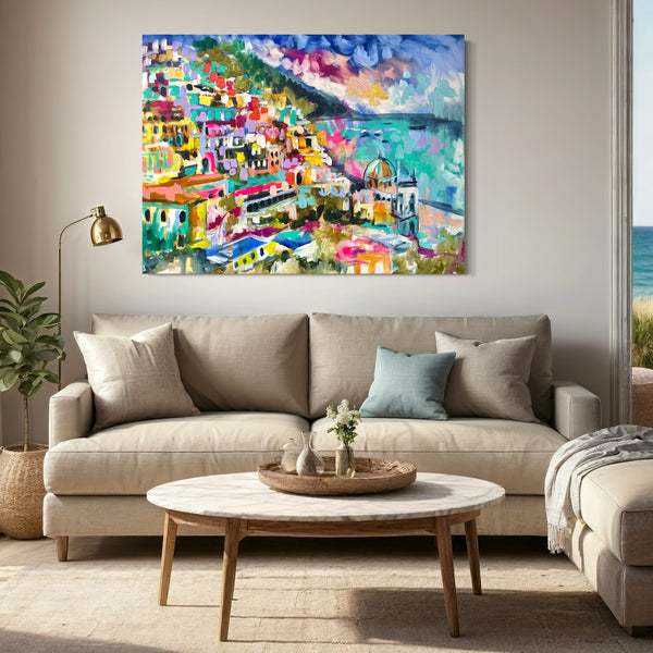 Ocean Breeze -Positano original  on Gallery canvas 90x120  Cm