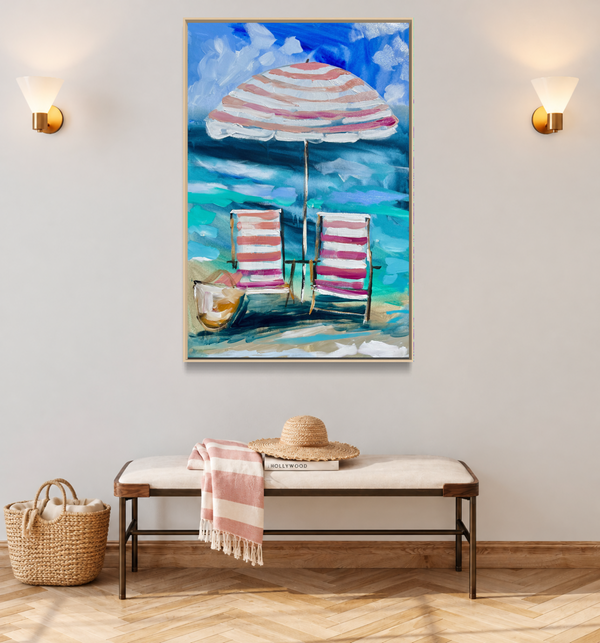 Beach days - original on gallery canvas - 50x75 cm