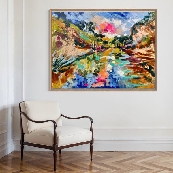 Simpsons Gap - NT -Original on Belgian linen 90x120 cm