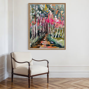 60x75 cm - vibrant bush walks - original on gallery canvas