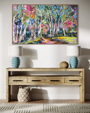 Australian gum tree lane - original on gallery canvas 90x150  cm
