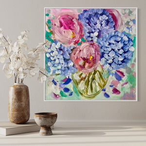 60x60 cm - French peony bouquet