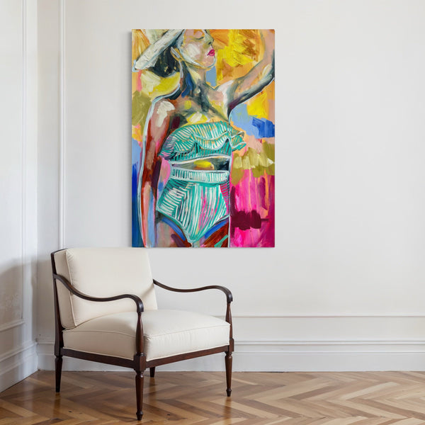 60x90 cm - C'est un soleil  - original on gallery canvas