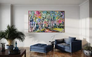 Australian gum tree lane - original on gallery canvas 90x150  cm