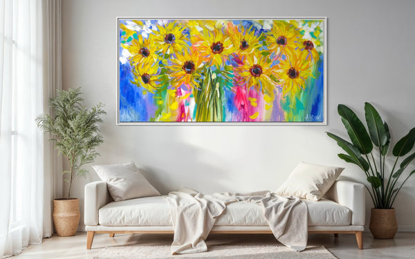 You are my sunshine -Original on Belgian linen  75x150 Cm