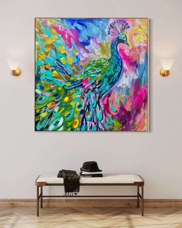 Sir Caspian - Original on Belgian linen 90x90cm