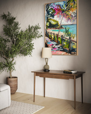 Breezy Walks - Tea tree bay - noosa - original on Belgian linen 60x90 cm