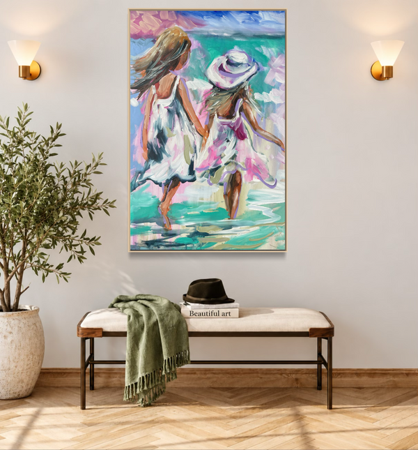 You hold my heart -50x75 cm - original on gallery canvas
