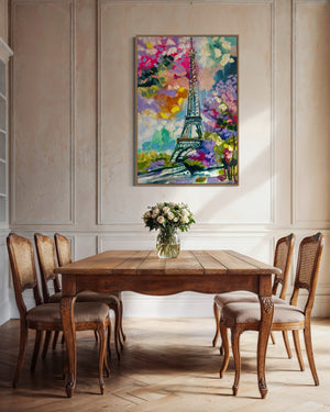Paris in bloom- 60x90 cm - original on Belgian linen