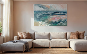 Tranquil coast - original on gallery canvas 90x150  cm