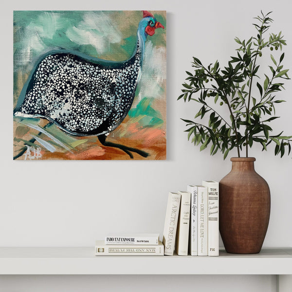 Mini Guinea 1-original on Belgian linen - 30x30 cm