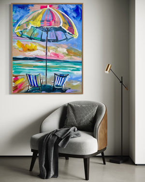70x90 cm - summer days  - original on gallery canvas