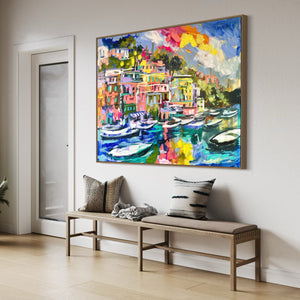 Making Memories - Portofino-Original on Belgian linen  90x120  Cm