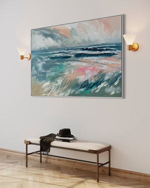 Tranquil coast - original on gallery canvas 90x150  cm