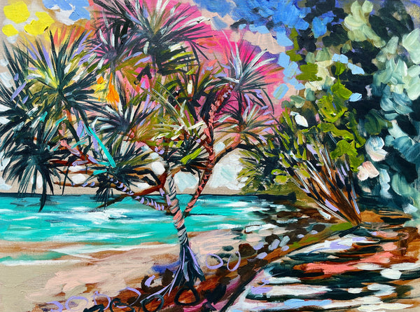 Breezy afternoon - noosa main beach - art print