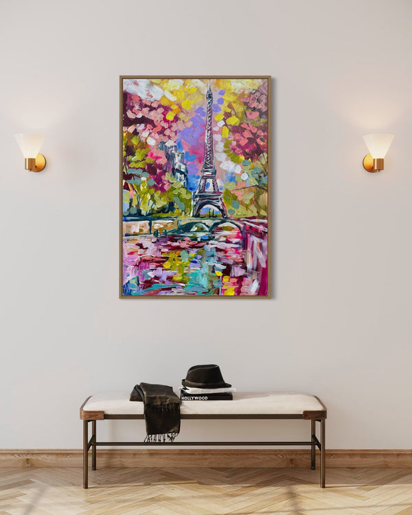 Paris aglow - 60x90 cm - original on Belgian linen