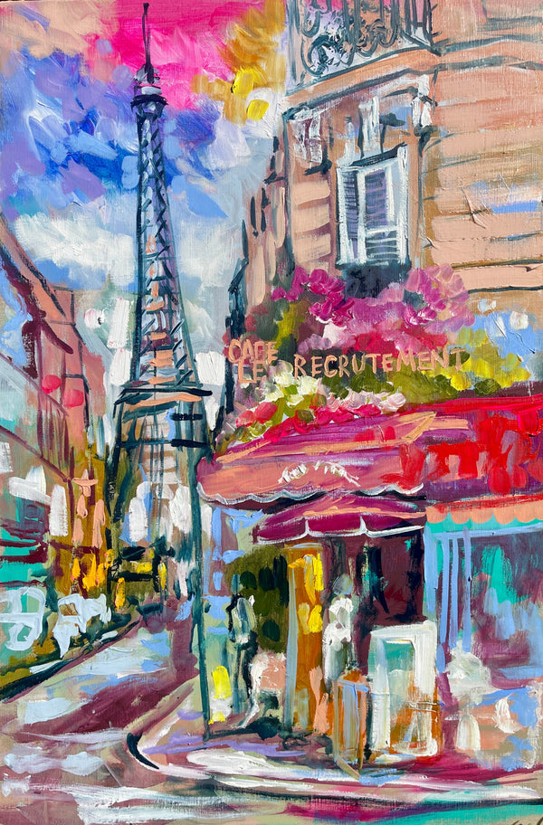 Cafes of paris - art print