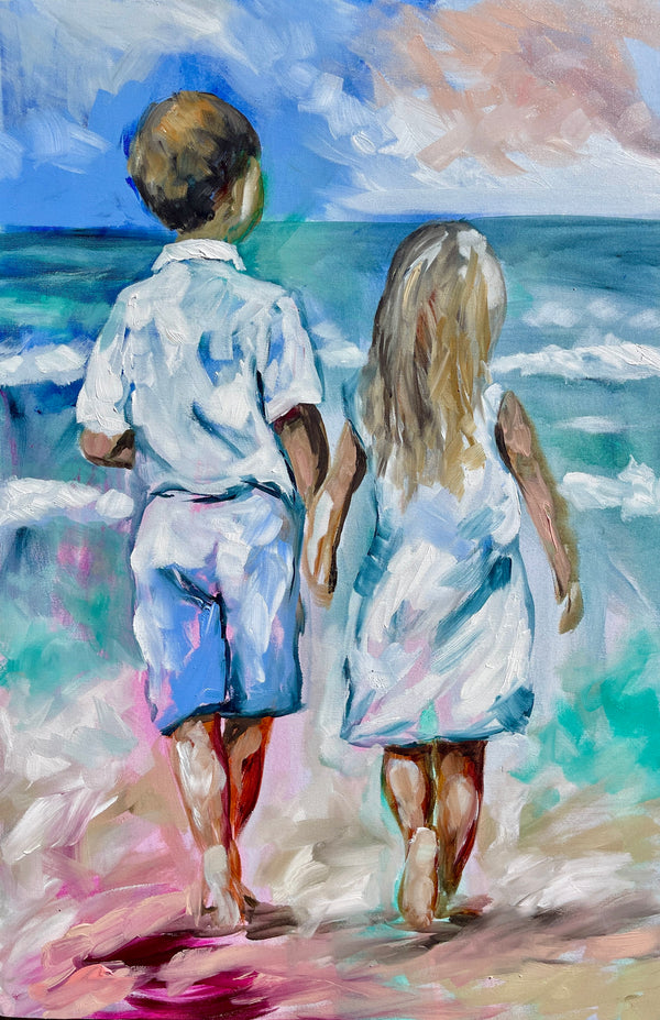 Sibling love  - art print