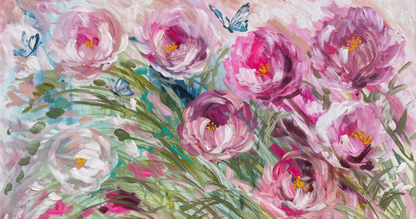 Wild peony and butterfly’s -art print