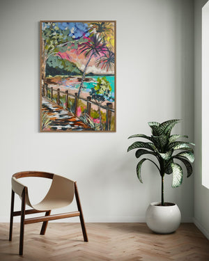 Morning Glow - Tea tree bay - 60x90 cm - original on Belgian linen