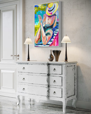 LA SIRÈNE- original on gallery canvas  60x90 cm