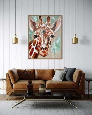 Jem - original on Belgian linen  - 75x100 Cm