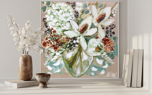 60x60 cm - magnolia and natives  bouquet