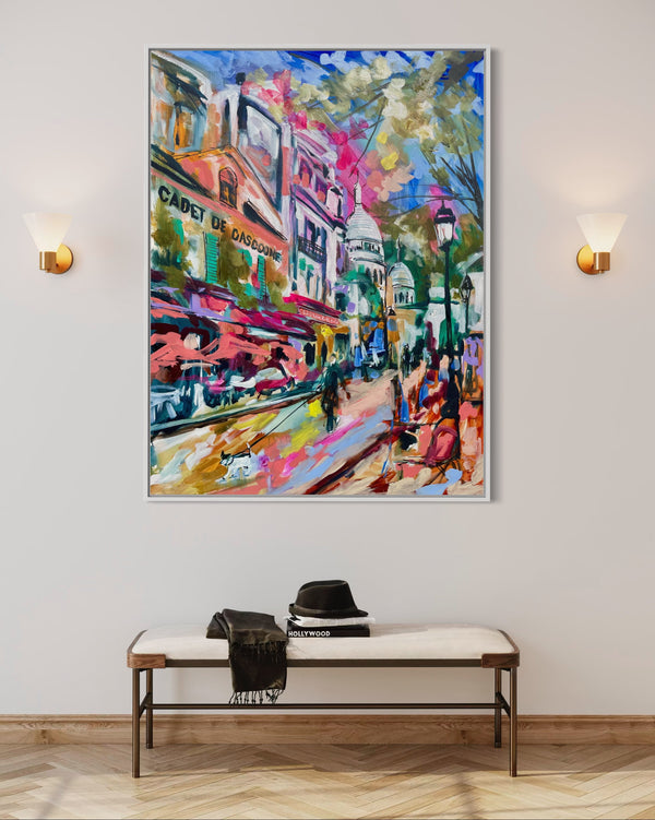 “Sacré-Cœur in Bloom” 	Paris -original on Belgian linen 75x100 cm