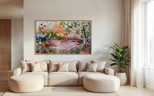 Serenity waterhole- original on gallery canvas 90x150  cm