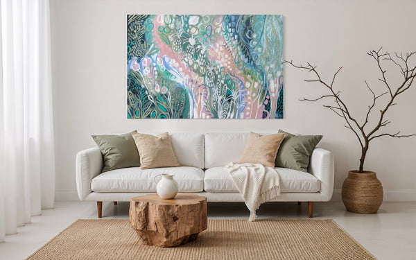 Prosecco on the peninsula - Original on gallery canvas 100x150 cm