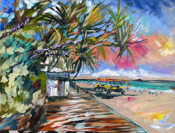 Between the flags - Noosa main beach - art print