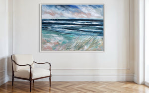 Coastal Grassy dunes -Original on gallery canvas  90x120 cm