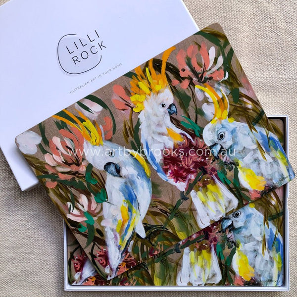 Australian Cockatoo Placemats (Boxed Set Of 4) Coasters