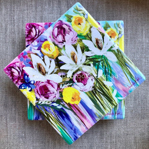 Blooms And Butterfly Coasters