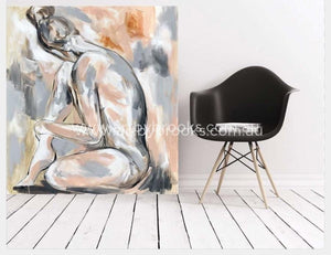 Blush Nude 5 - Original On Canvas 90X100 Cm Original