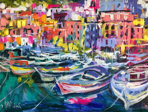 Boats Of Sorrento- Italy - Art Print Art