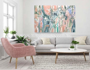 Gentle Rain On Arnhem Land -Original Gallery Canvas 100X150 Cm Medium Sized Originals