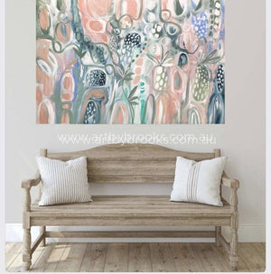 Gentle Rain On Arnhem Land -Original Gallery Canvas 100X150 Cm Medium Sized Originals