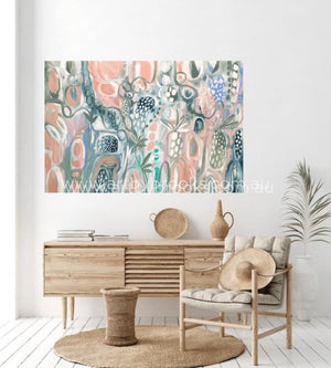 Gentle Rain On Arnhem Land -Original Gallery Canvas 100X150 Cm Medium Sized Originals