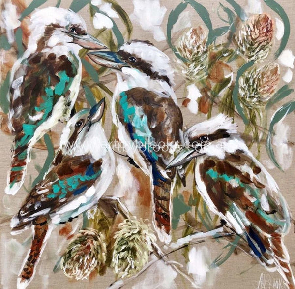 Kookaburra And Banksia -Art Print Art