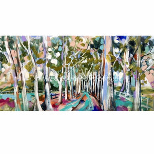 Misty Forest Gums - Original On Canvas 75 X150 Cm Originals